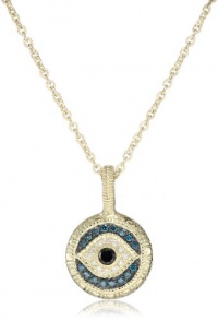 Judith Ripka Lucky Small Evil Eye Pendant Necklace on Chain Necklace