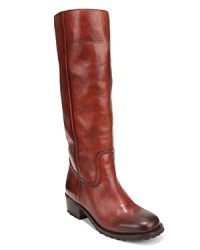 These vintage-effect Lucky Brand tall boots appear as broken in as your favorite leather jacket-but they're all new.