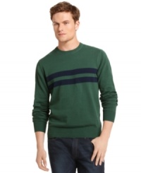 Stripes add interest to this versatile basic from Izod.