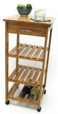 Lipper International Bamboo Kitchen Trolley