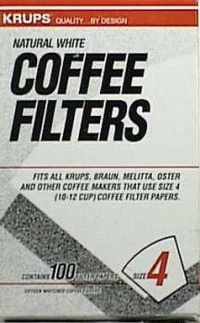 KRUPS 983 Natural White Paper Coffee Filters, 100-Count