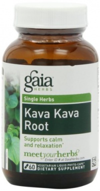 Gaia Herbs Kava Kava Root, 60 Liquid Phyto-Capsules