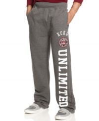 Get cozy in style with these warm fleece pants by Ecko Unltd.