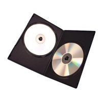 100 Pack 7mm Slim Double Black DVD Cases