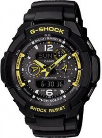 Casio Men's GW3500B-1A G-Shock Aviator Series Analog-Digital Black and Yellow Watch