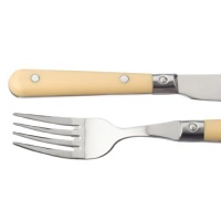 Ginkgo Le Prix 20-Piece Stainless Steel Flatware Set, Mimosa Yellow, Service for 4