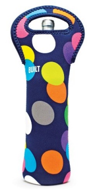 BUILT Neoprene 1-Bottle Tote, Scatter Dot