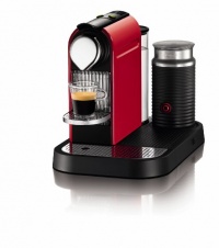 Nespresso CitiZ C120 Automatic and programmable Espresso and Lungo Machine w/Frother, Fire-engine red