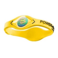 Power Balance Silicone Wristband Yellow/black - MEDIUM