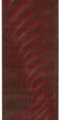 Nourison Zanibar Solid Wave Flame 2.3-Feet by 8-Feet Polyacrylic Runner Rug