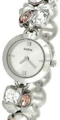 GUESS U11062L1 Crystallized Romance Watch, Silver