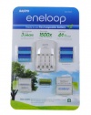 Sanyo Eneloop Ni-MH Charger (with 8 AA and 2 AAA Batteries, Plus 2 C and 2 D Adpaters)