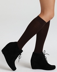 Basic knee socks with elastic band for stay up power. Style #U11470