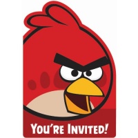 Angry Birds Invitations (8) Party Accessory