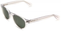 Cole Haan Women's C 1903 90 Round Sunglasses,Crystal Frame/Green Lens,One Size