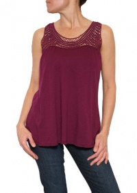 Michael Stars Crochet Drapey Tank, One Size, Boysenbery