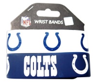 NFL Indianapolis Colts Silicone Rubber Bracelet Set, 2-Pack