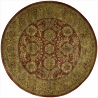 Nourison JA17 Jaipur Round Hand Tufted Area Rug, 8-Feet, Burgundy