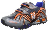 Geox Clighteclipse12 Sneaker (Toddler/Little Kid/Big Kid),Grey/Orange,32 EU/1 M US Little Kid