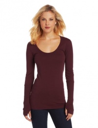 Alternative Women's Scoop Neck Tee With Rib Sleeve