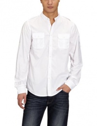 Ben Sherman Men's Long Sleeve Plain Utility Woven Shirt