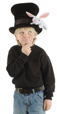 Elope Kid's Magician Hat With Rabbit, Black/White, One Size