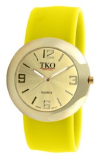 TKO ORLOGI Women's TK614-GYL Gold Slap Metal Yellow Watch