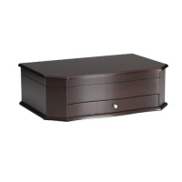 Wallace Dark Walnut Bow Front Drawer Chest