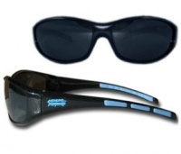 Carolina Panthers Sunglasses Plastic Screen Printed Team Logo Rubber Team Colored Accents