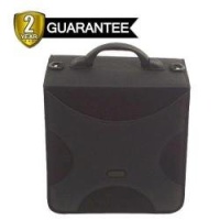 CD DVD Album, 520 Capacity CD / DVD Wallet (CD Holder Cases) in Black Color with Handle & Shoulder Strap for Media Storage