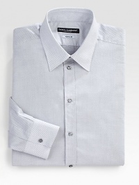 An impeccable pindot pattern woven with superior Italian cotton.Button-frontPoint collarCottonMachine washMade in Italy