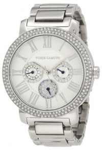 Vince Camuto Women's VC/5001SVSV Swarovski Crystal Accented Silver-Tone Multi-Function Bracelet Watch