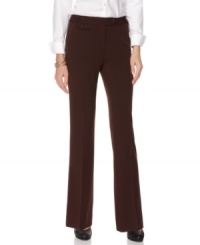 Buttoned tabs at the waistband of these petite pants by Jones New York Signature give them a unique look. Pair with a button-front shirt and tuck in to to show off this stylish work look. (Clearance)