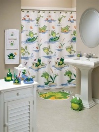 Frog Mania Bath Accessories, Shower Curtain