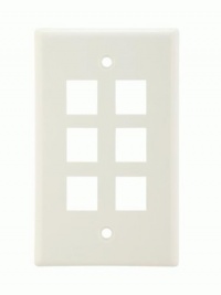 Icarus Keystone Style Wall Plate - 6 Ports