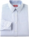 Ralph Lauren CHAPS Mens Oxford Shirt 17 XL Sleeves 34/35 Blue Striped