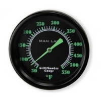 Man Law BBQ Series Grill/Smoker Thermometer with Glow in the Dark Dial