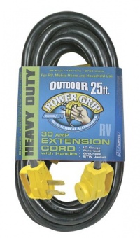 Camco 55191 RV 25' PowerGrip Electrical Power Cord with Handle