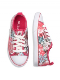 GUESS Kids Girls Azalea Low Sneaker, PINK (2)