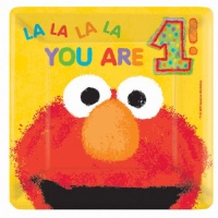 Elmo's 1st - Square Dessert Plates Party Accessory