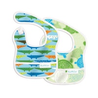 Bumkins 2 Count Waterproof Starter Bib, Blue Crocs and Turtles