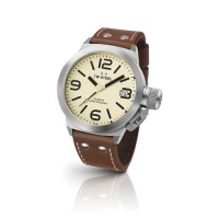 TW Steel Men's TW1 Canteen Brown Leather Yellow Dial Watch