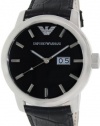 Emporio Armani Men's AR0428 Black Leather Strap Watch