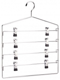 Organize It All 0300-B Chrome 4 Tier Swing Arm Slack Rack Hanger