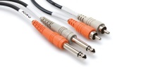 Hosa Cable CPR202 Dual 1/4 Inch To RCA Cable - 6.5 Foot