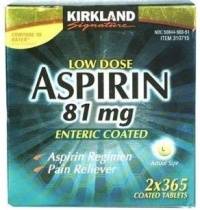 Kirkland Low Dose Aspirin (81mg x 2 x 365 enteric coated tablets)