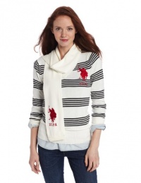 U.S. Polo Assn. Juniors Striped V-Neck With Matching Scarf