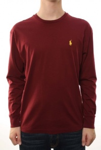 Polo Ralph Lauren Men's Long Sleeve T-Shirt w/Small Pony Deep Red/Maroon