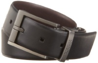 Kenneth Cole Reaction Men's Reversible Feather Edge Belt, Black/Brown, 34