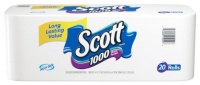 Scott 1000 Bath Tissue, 1000 Sheet Rolls (20 Rolls)